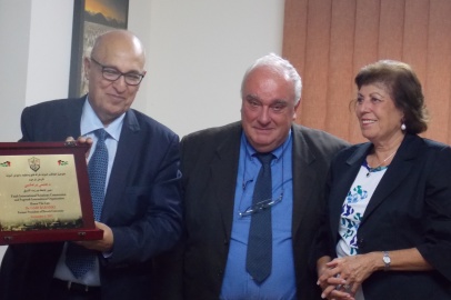 Honoring Gabi Baramki - Nabil Shaath, Paolo Cotta Ramusino, Haifa Baramki